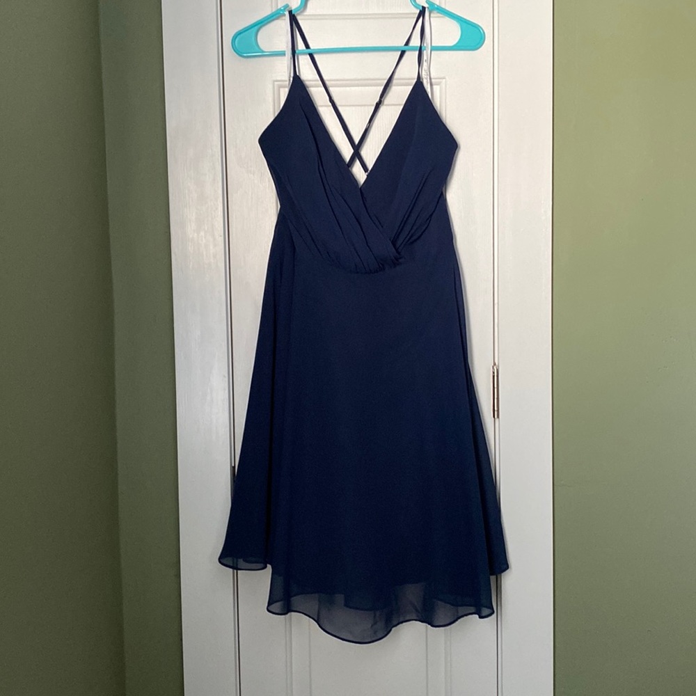 David’s bridal bridesmaid dress. Navy blue. Size 14